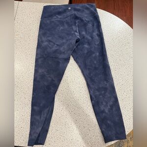 Lululemon Athletica Navy Tie-Dye Leggings